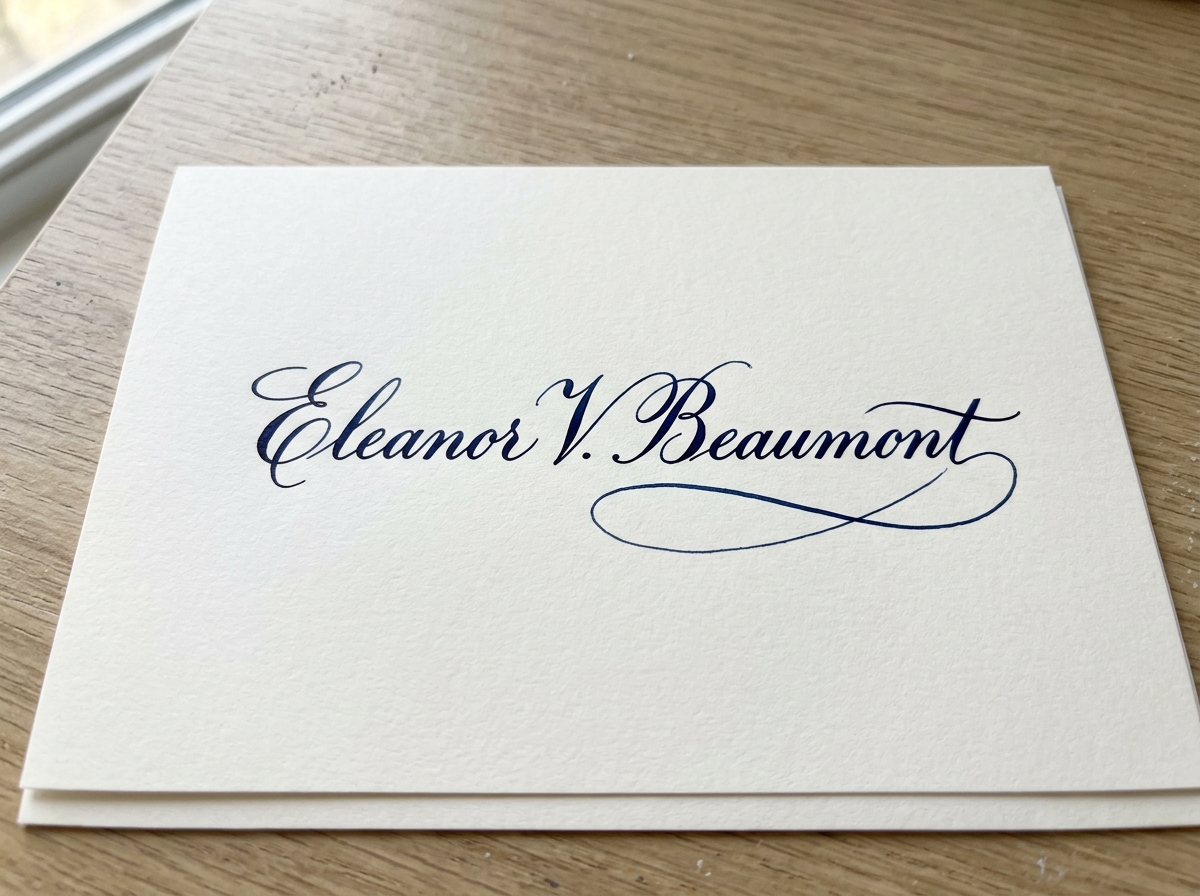 Handwritten signature transparency sample